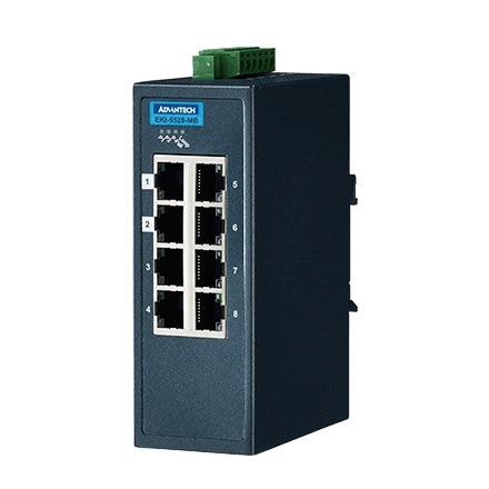 8 Fast Ethernet Industrial Managed Switch with Modbus TCP/IP